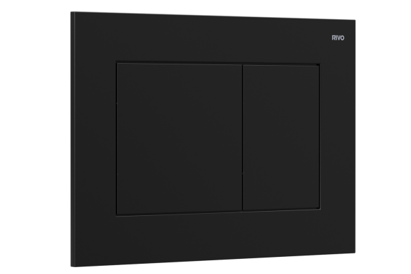 RIVO 302005 Touch Line Пластиковая панель смыва унитаза для системы двойного смыва, черный матовый