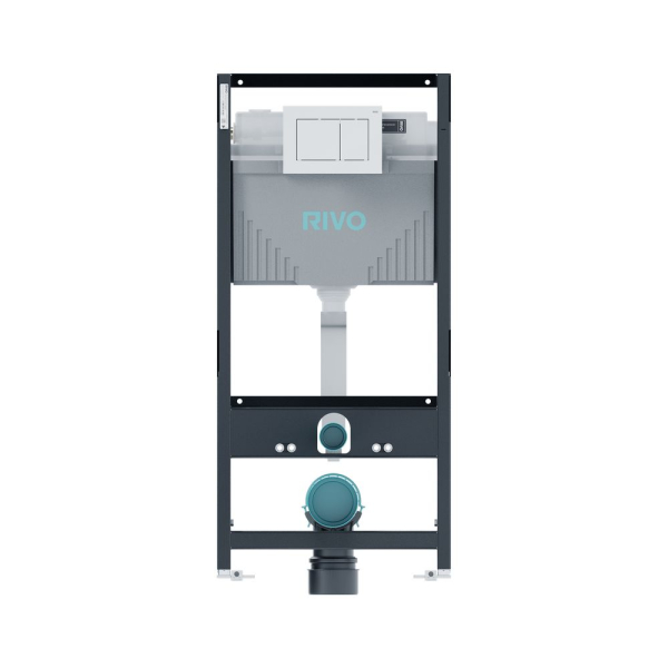 RIVO 200001.4 Set A Комплект инсталляции 3 в 1 с панелью смыва Touch Line, цвет белый глянцевый, для установки подвесного унитаза
